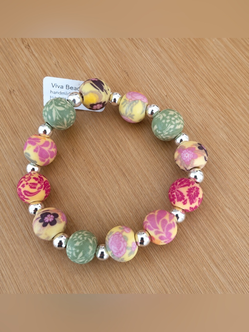 Viva beads handmade unique clay beaded bracelet